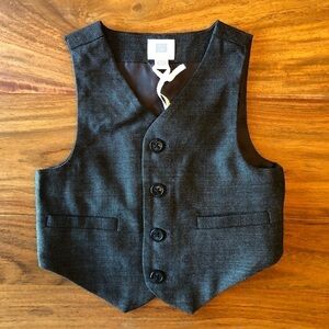 NWT Janie and Jack Grey Formal Vest